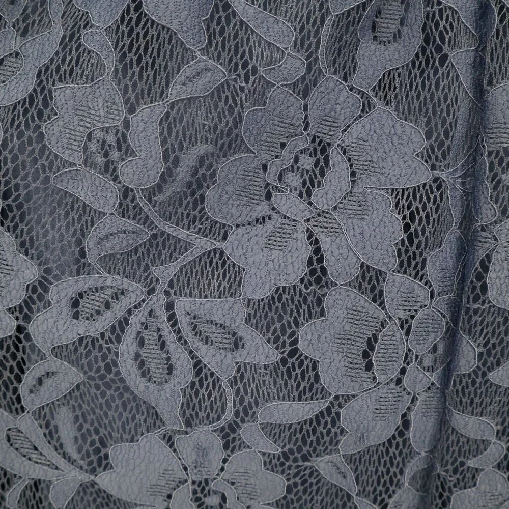 Umgee Lace Shirt Womens S Blue‎ Twee Feminine Boho Grannycore Slouchy Romantic